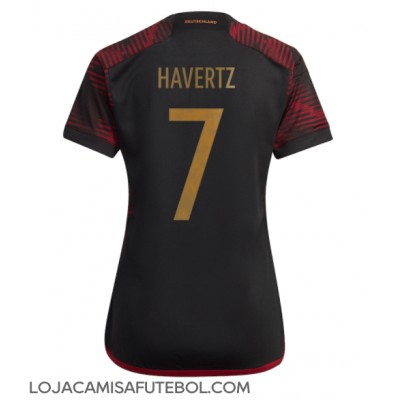 Camisa de Futebol Alemanha Kai Havertz #7 Equipamento Secundário Mulheres Mundo 2022 Manga Curta